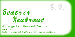 beatrix neubrant business card